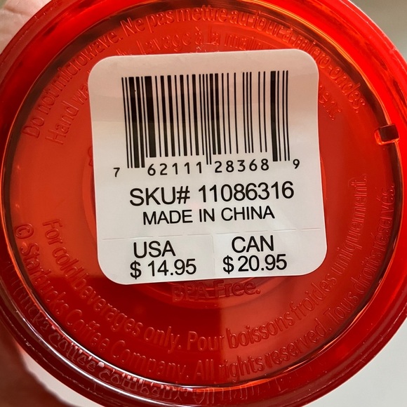 Starbucks Vibrant orange insulated cold beverage Tumblers with Straws - Picture 4 of 14